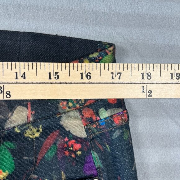 Mother The Looker Magical Forest Jeans Size 34 Floral Denim Made in USA - Picture 7 of 12